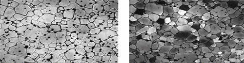 Gefüge eines optimierten hochpermeablen Ferrites  100µm